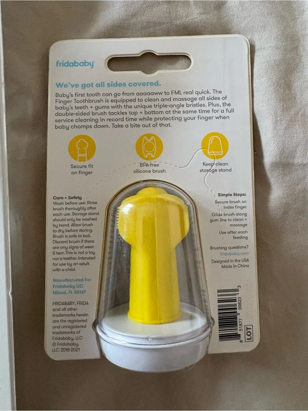 Frida Baby Finger Toothbrush & medifrida Accu-Dose Paci bundle